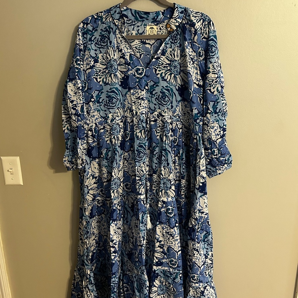 Floral Blue Dress